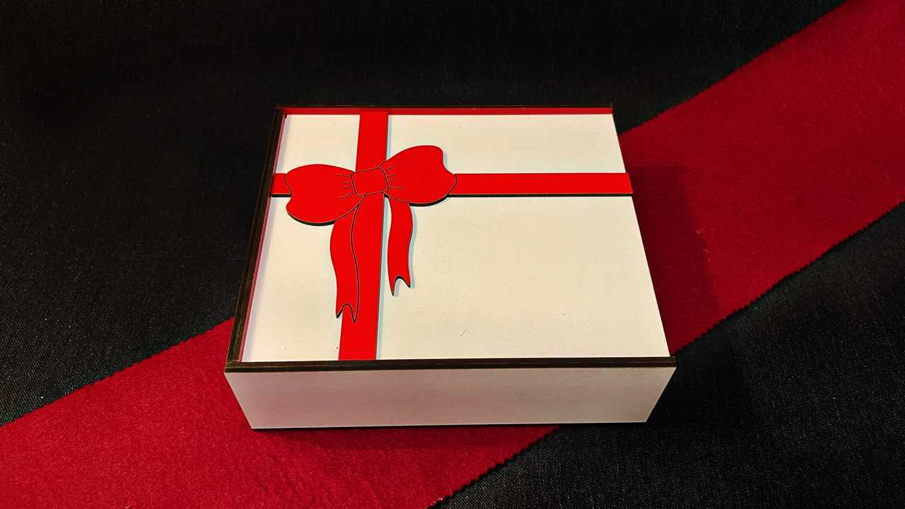 Buy or make a custom size Sliding Door Box- red-white made by laser cut machine | Box4U