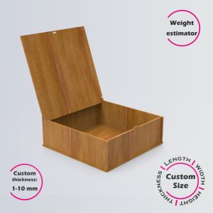 Online design tool for simple solo door box | custom size and thickness laser cut file DXF, AI, CDR | Box4U