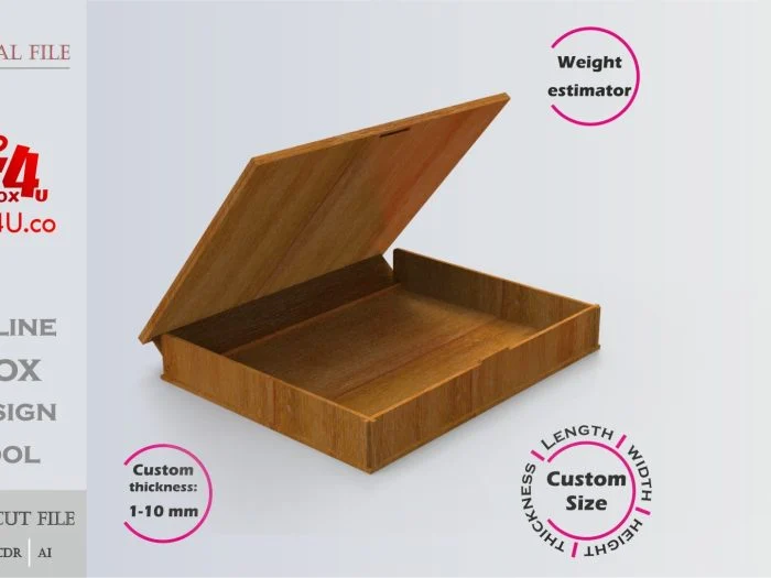 Free Gift Box Editable DXF File