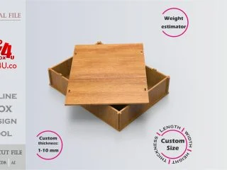 Online design tool for Packing Box | custom dimension laser cut file DXF, AI, CDR | Box4U
