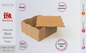 Free Simple Cubic Box Editable DXF File