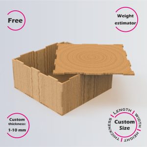 free online design tool for cubic box | custom size laser cut file DXF, AI, CDR | Box4U