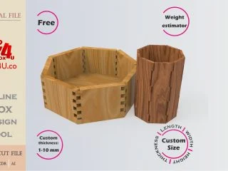 Customizable bread box DXF file with editable colors and materials