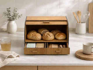 Customizable bread box DXF file with editable colors and materials