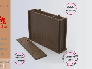 how to download a walnut packing box using Box4U online design tool |DXF maker for laser cutting