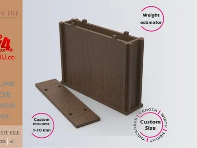 how to download a walnut packing box using Box4U online design tool |DXF maker for laser cutting