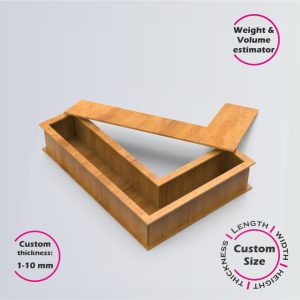 Letter L Box | wooden | Online design tool for letter boxes | custom size laser cut file DXF, AI, CDR | Box4U