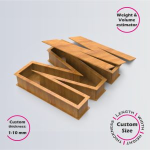 Letter M Box | wooden | Online design tool for letter boxes | custom size laser cut file DXF, AI, CDR | Box4U