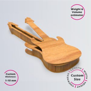 Electric Guitar Box | wooden | Online design tool for shape boxes | custom size laser cut file DXF, AI, CDR | Box4U