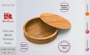 Circular Box Editable Laser Cut File