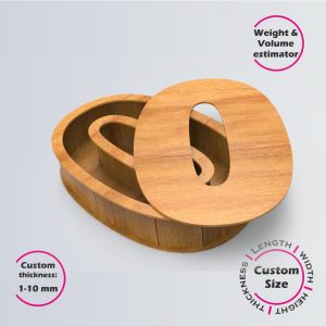 Number 0-shaped Box | wooden | Online design tool for number shape boxes | custom size laser cut file DXF, AI, CDR | Box4U