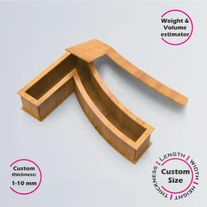 Number 7-shaped Box | wooden | Online design tool for number shape boxes | custom size laser cut file DXF, AI, CDR | Box4U