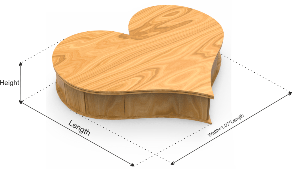 Heart Box (T3) dimension definitions