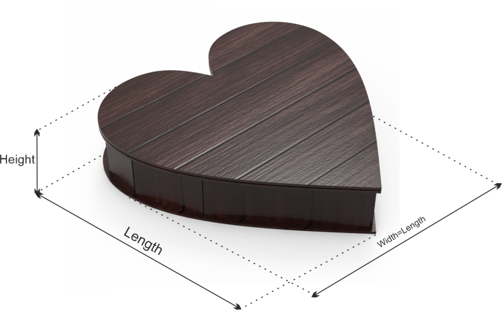 Heart Box (T2) dimension definitions