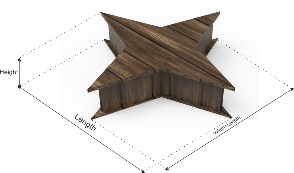 Four-Pointed Star Box dimension definitions