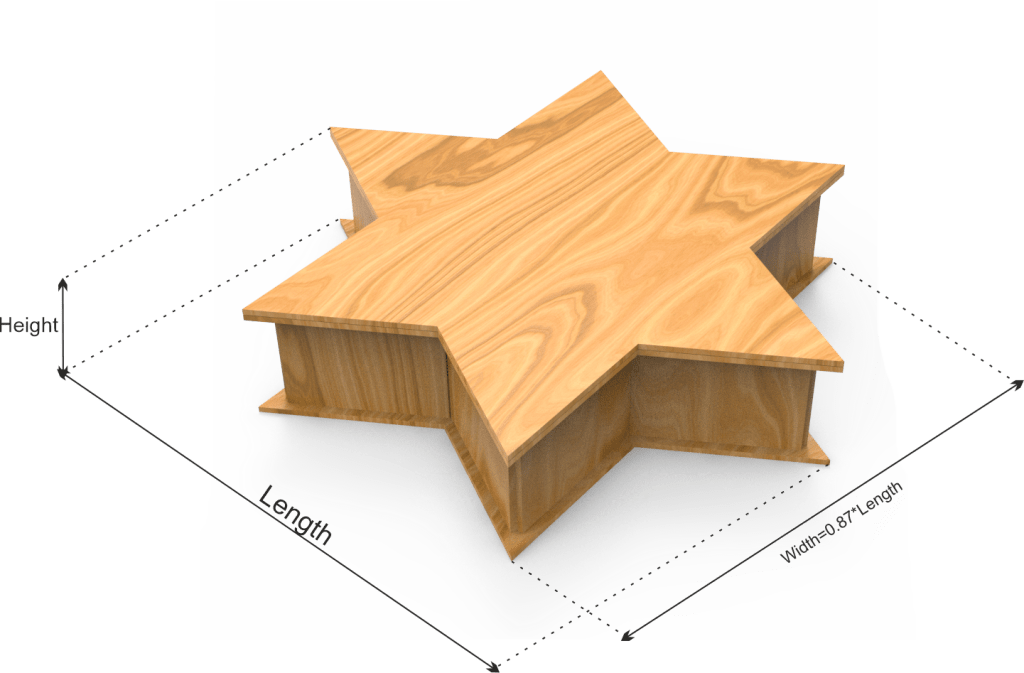 Six-Pointed Star Box dimension definitions