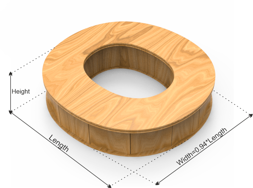 Letter O Box dimension definitions