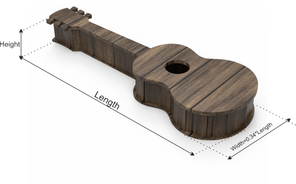 Classical Guitar Box dimension definitions