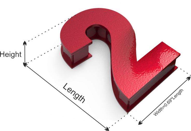 Number two 2 Box dimension definitions