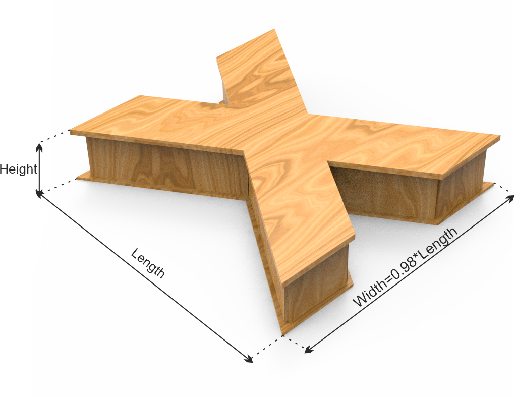 Letter X Box dimension definitions