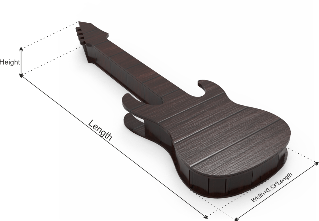 Electric Guitar Box dimension definitions