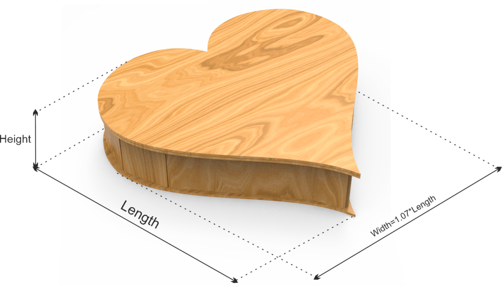 Heart Box dimension definitions