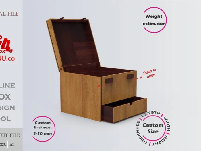 Latch Box with Drawer