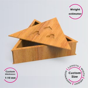 Online design tool for Trinity keepsake Box | custom dimension laser cut file DXF, AI, CDR | Box4U