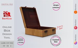 Free Secure Latch Gift Box Editable DXF File