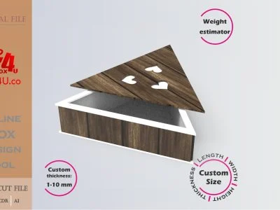 how to download a walnut trinity keepsake box using Box4U online design tool |DXF maker for laser cutting