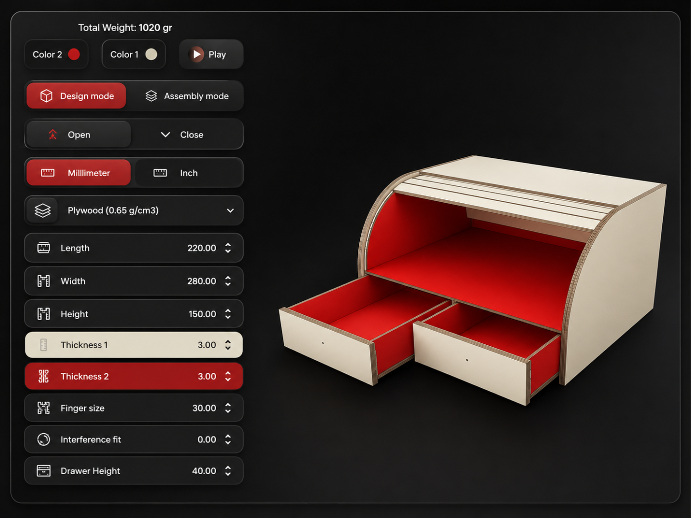 Box4U 3D customizer preview