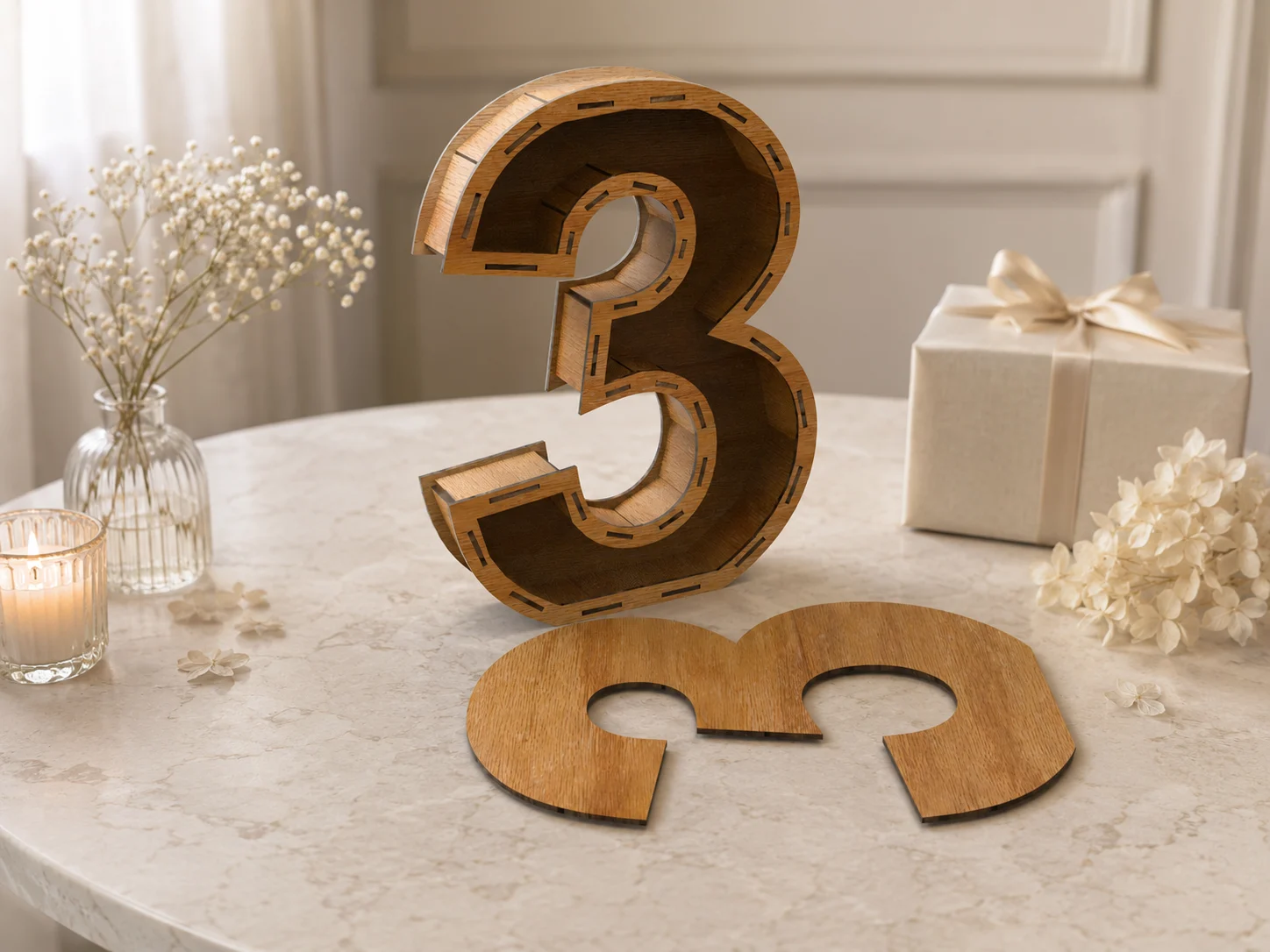 Laser-Cut Number Box Files