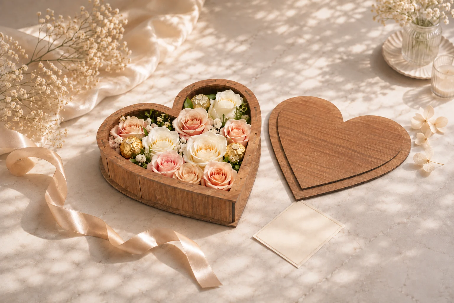 Elegant Heart Box Laser Cut File