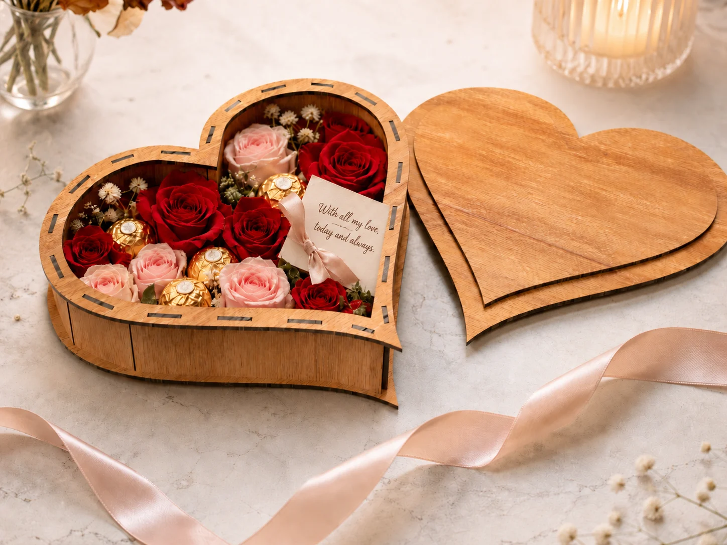 Classic Heart Box Laser Cut File