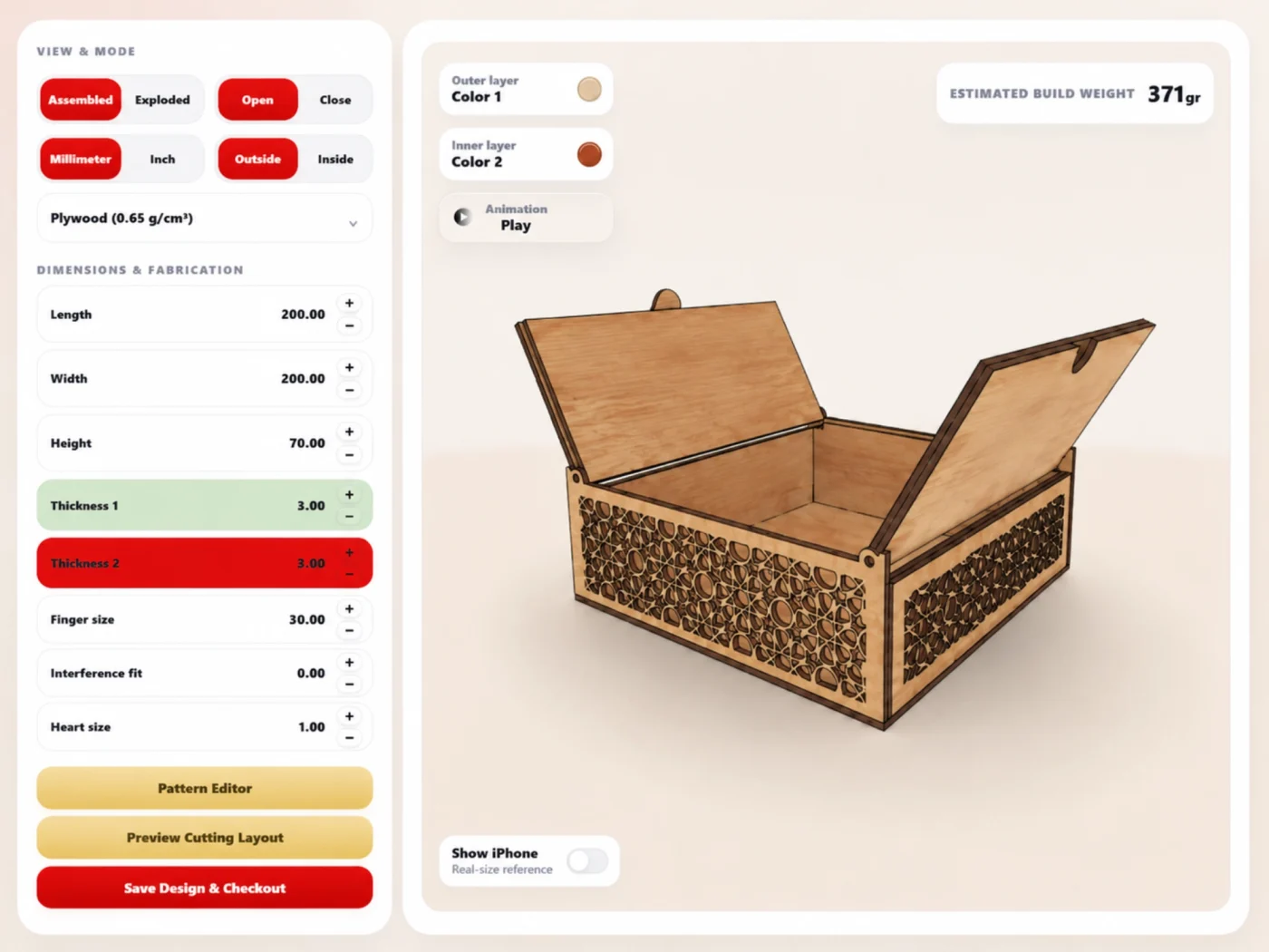 Box4U 3D customizer preview
